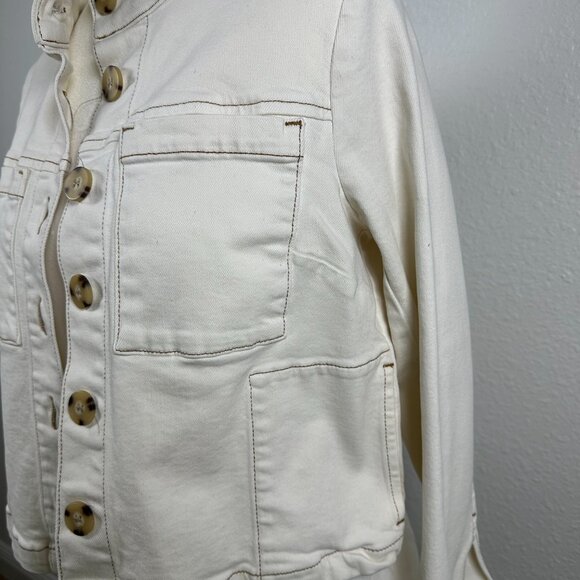 J. Jill Modern Short Jacket Size S Petite Ivory - Picture 5 of 14